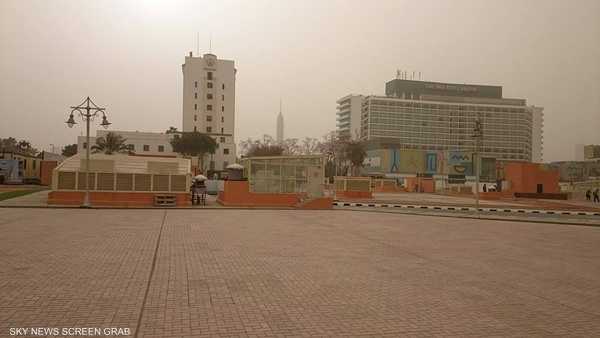 جانب من ميدان التحرير وقد بدا عليه أعمال التطوير
